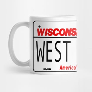 West Allis Wisconsin License Plate Design Mug